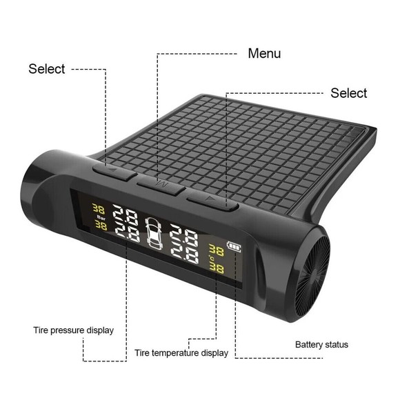 TPMS Tire Monitoring System Digital LCD Display Pressure External Sensor Car - Picture 11 of 13